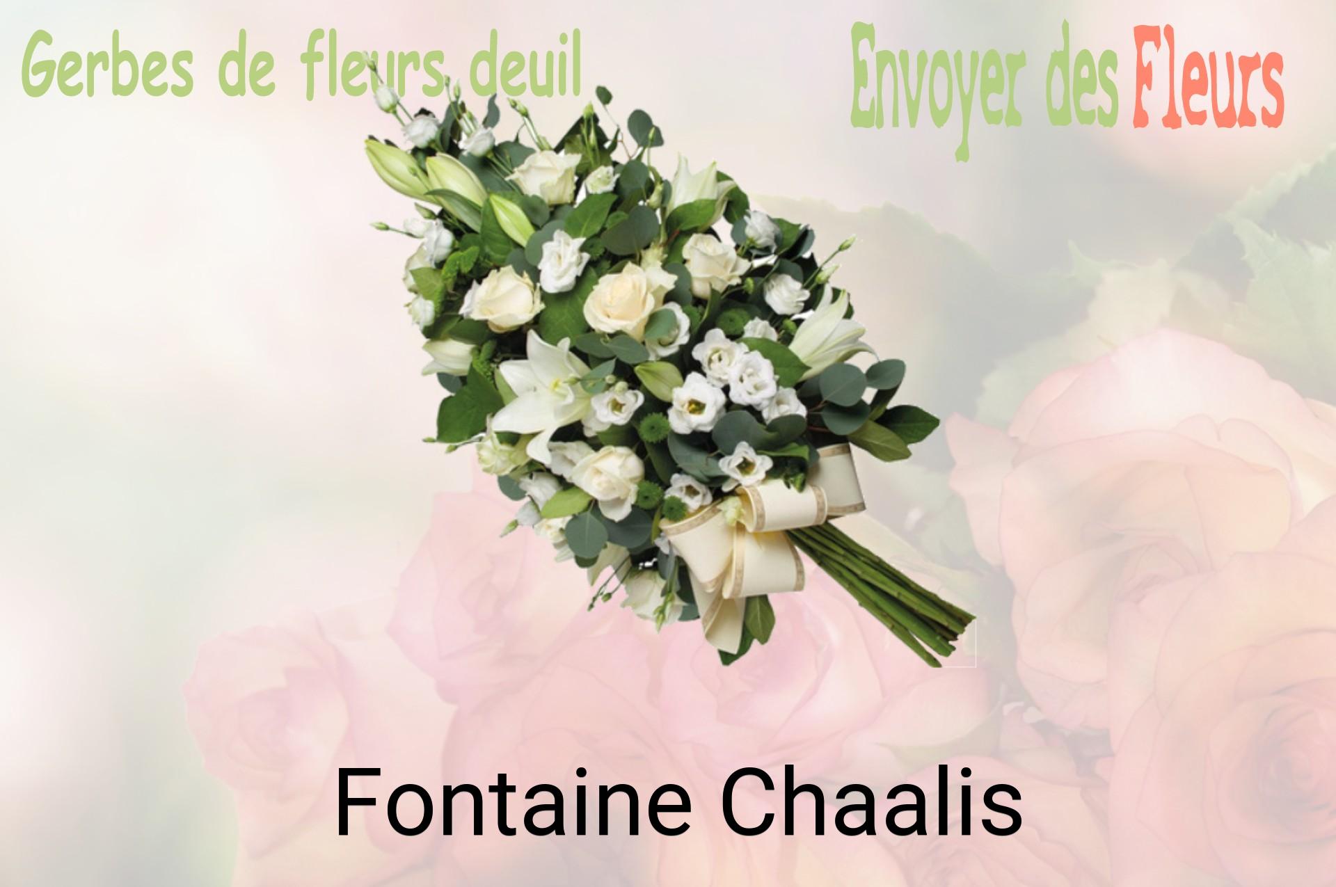 Gerbe de fleurs de deuil livrée à Fontaine-Chaalis